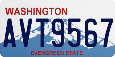 WA license plate AVT9567