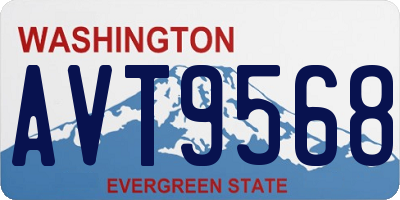 WA license plate AVT9568