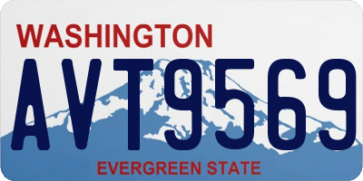 WA license plate AVT9569