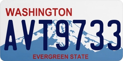 WA license plate AVT9733