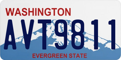WA license plate AVT9811