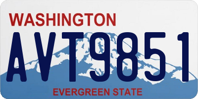WA license plate AVT9851