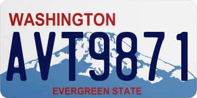 WA license plate AVT9871
