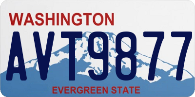 WA license plate AVT9877