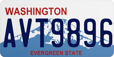 WA license plate AVT9896