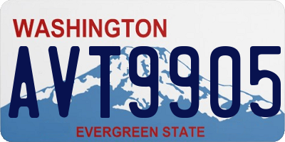 WA license plate AVT9905