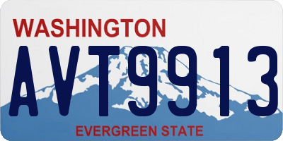 WA license plate AVT9913