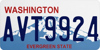 WA license plate AVT9924
