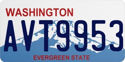 WA license plate AVT9953