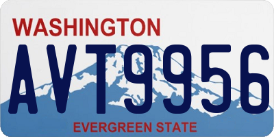 WA license plate AVT9956