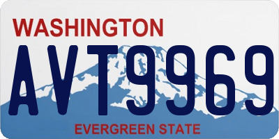 WA license plate AVT9969