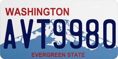 WA license plate AVT9980