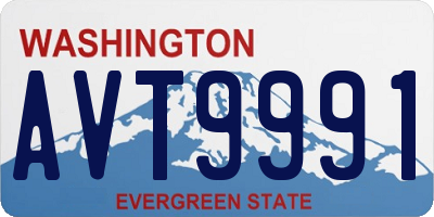 WA license plate AVT9991
