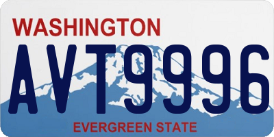 WA license plate AVT9996