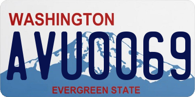 WA license plate AVU0069