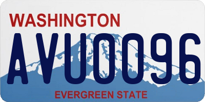 WA license plate AVU0096