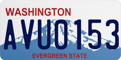 WA license plate AVU0153