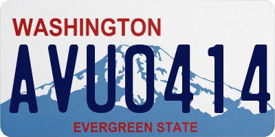 WA license plate AVU0414