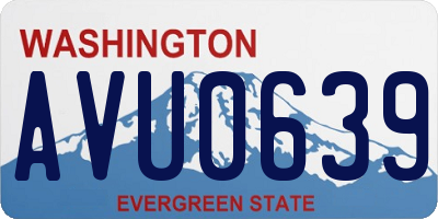 WA license plate AVU0639