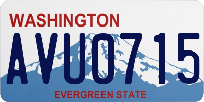 WA license plate AVU0715