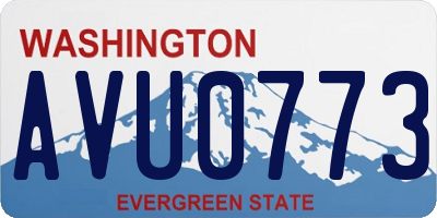 WA license plate AVU0773