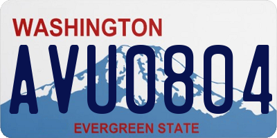WA license plate AVU0804