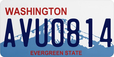 WA license plate AVU0814