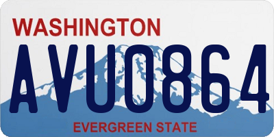 WA license plate AVU0864
