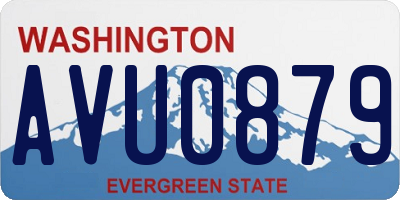 WA license plate AVU0879