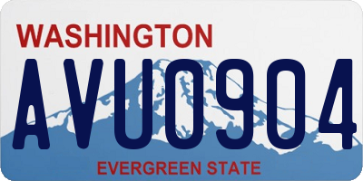 WA license plate AVU0904