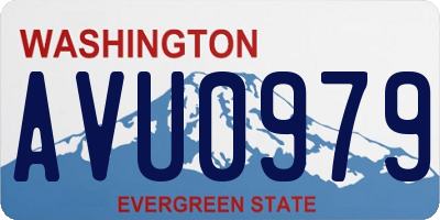WA license plate AVU0979