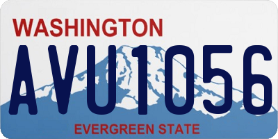 WA license plate AVU1056