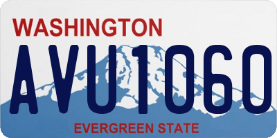 WA license plate AVU1060