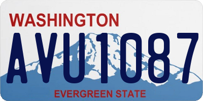 WA license plate AVU1087
