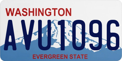 WA license plate AVU1096
