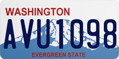WA license plate AVU1098