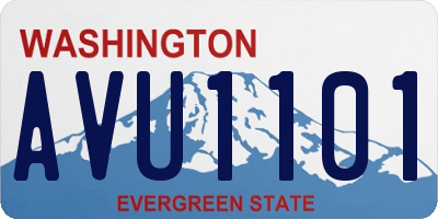 WA license plate AVU1101