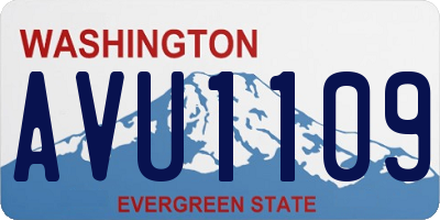 WA license plate AVU1109