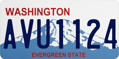 WA license plate AVU1124