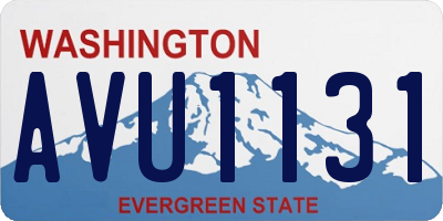 WA license plate AVU1131