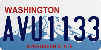 WA license plate AVU1133