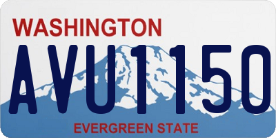 WA license plate AVU1150