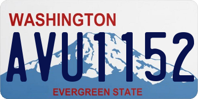 WA license plate AVU1152