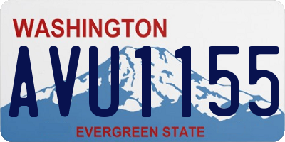 WA license plate AVU1155