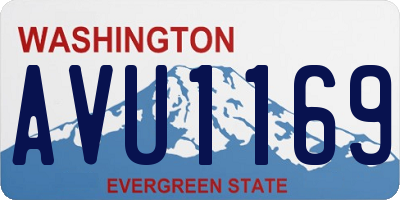 WA license plate AVU1169