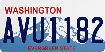 WA license plate AVU1182
