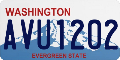 WA license plate AVU1202