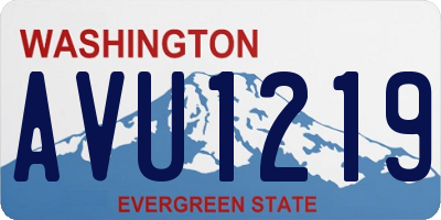 WA license plate AVU1219