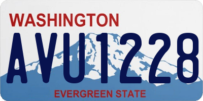 WA license plate AVU1228