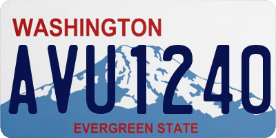 WA license plate AVU1240